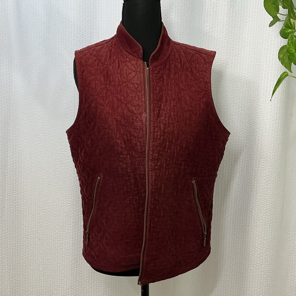 Eddie Bauer Floral Red Vest - Picture 2 of 8